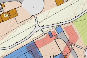 Kartbilde fra WMS-tjeneste av avviket