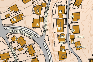 Kartbilde fra WMS-tjeneste av avviket