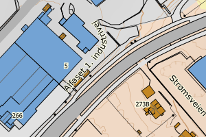 Kartbilde fra WMS-tjeneste av avviket