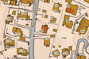 Kartbilde fra WMS-tjeneste av avviket
