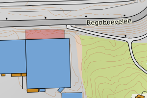 Kartbilde fra WMS-tjeneste av avviket