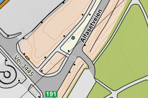 Kartbilde fra WMS-tjeneste av avviket