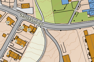 Kartbilde fra WMS-tjeneste av avviket