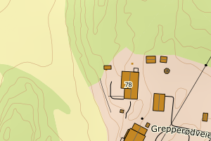 Kartbilde fra WMS-tjeneste av avviket