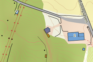 Kartbilde fra WMS-tjeneste av avviket