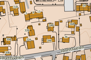 Kartbilde fra WMS-tjeneste av avviket