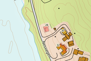 Kartbilde fra WMS-tjeneste av avviket
