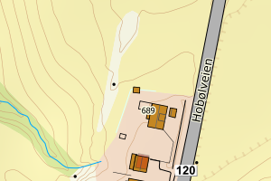 Kartbilde fra WMS-tjeneste av avviket