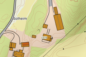 Kartbilde fra WMS-tjeneste av avviket