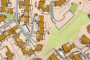Kartbilde fra WMS-tjeneste av avviket