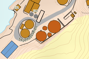 Kartbilde fra WMS-tjeneste av avviket