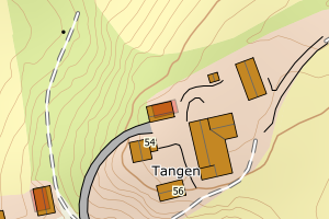 Kartbilde fra WMS-tjeneste av avviket