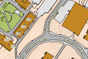 Kartbilde fra WMS-tjeneste av avviket