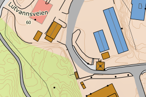 Kartbilde fra WMS-tjeneste av avviket