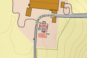 Kartbilde fra WMS-tjeneste av avviket