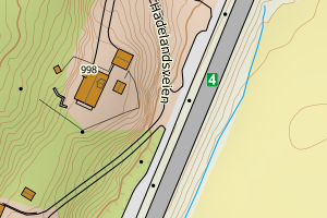 Kartbilde fra WMS-tjeneste av avviket