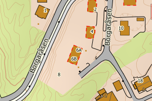 Kartbilde fra WMS-tjeneste av avviket