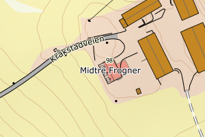 Kartbilde fra WMS-tjeneste av avviket