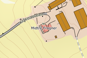 Kartbilde fra WMS-tjeneste av avviket