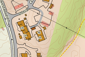 Kartbilde fra WMS-tjeneste av avviket