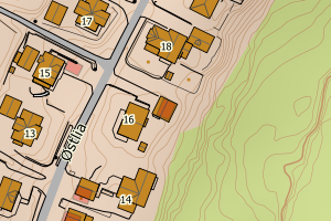 Kartbilde fra WMS-tjeneste av avviket