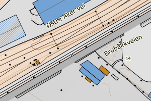 Kartbilde fra WMS-tjeneste av avviket