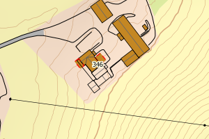 Kartbilde fra WMS-tjeneste av avviket