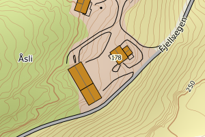 Kartbilde fra WMS-tjeneste av avviket