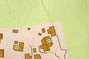 Kartbilde fra WMS-tjeneste av avviket
