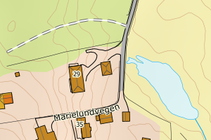 Kartbilde fra WMS-tjeneste av avviket