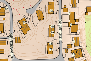 Kartbilde fra WMS-tjeneste av avviket