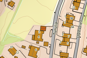 Kartbilde fra WMS-tjeneste av avviket