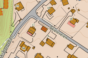 Kartbilde fra WMS-tjeneste av avviket