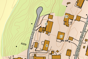 Kartbilde fra WMS-tjeneste av avviket