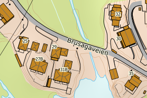 Kartbilde fra WMS-tjeneste av avviket