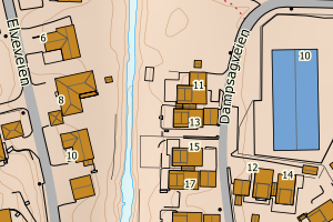 Kartbilde fra WMS-tjeneste av avviket