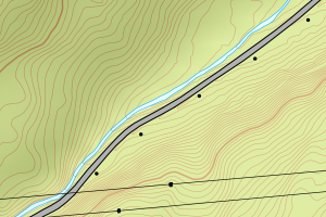 Kartbilde fra WMS-tjeneste av avviket