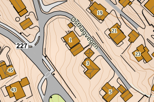 Kartbilde fra WMS-tjeneste av avviket