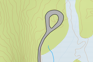 Kartbilde fra WMS-tjeneste av avviket