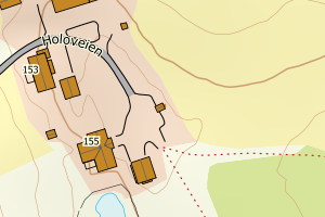 Kartbilde fra WMS-tjeneste av avviket