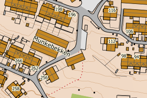 Kartbilde fra WMS-tjeneste av avviket
