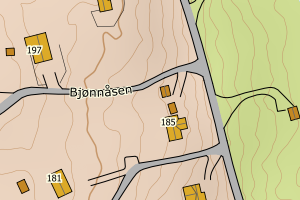 Kartbilde fra WMS-tjeneste av avviket