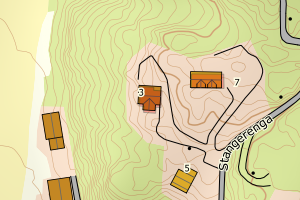 Kartbilde fra WMS-tjeneste av avviket