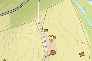 Kartbilde fra WMS-tjeneste av avviket