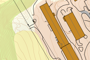 Kartbilde fra WMS-tjeneste av avviket