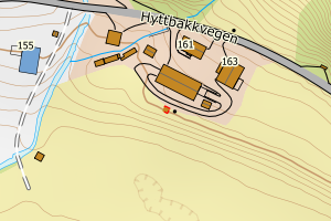 Kartbilde fra WMS-tjeneste av avviket