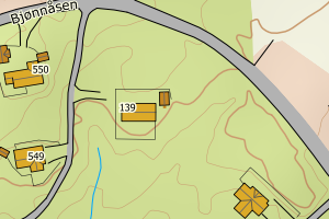 Kartbilde fra WMS-tjeneste av avviket