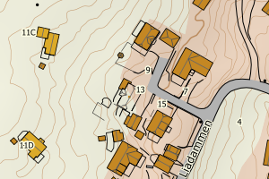 Kartbilde fra WMS-tjeneste av avviket