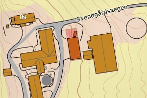Kartbilde fra WMS-tjeneste av avviket