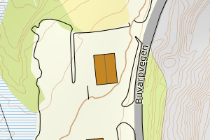 Kartbilde fra WMS-tjeneste av avviket